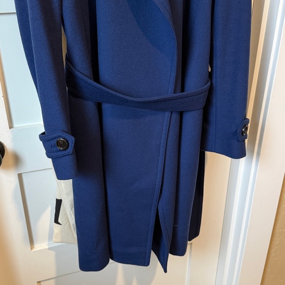 BURBERRY London Tempsfold Cashmere Wool Blue Wrap Trench Coat 4 - Picture 4 of 5
